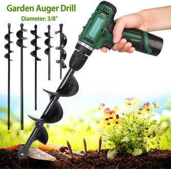 4Sizes Garden Auger Drill Bit Tool Spiral Hole Digger Earth Drill Machine Bit For Seed Flower Planter Gardening Hole Digger Tool
