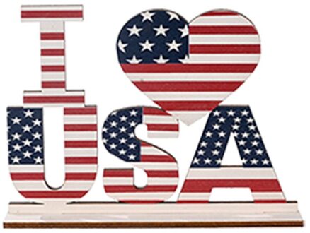 4th Juli Craft Supplies Hout Decoratie Houten Letters Plaques Independence Day Party Decoraties Hout Uitsparingen Ornament