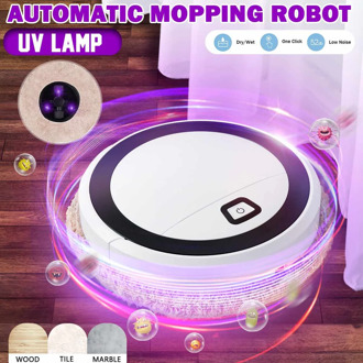 4W Intelligent Sweeping Robot Floor Washing Wiping Mopping Machine Wet/Dry Cleaner Rotating Walking Smart Sweeper Home Cleaning
