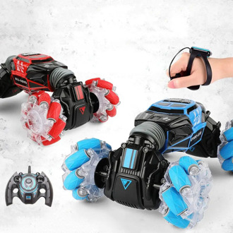 4WD RC Stunt Car Watch Control Gesture Induction Deformable Electric RC Drift Car Transformer Car Toys for Kids with LED Light