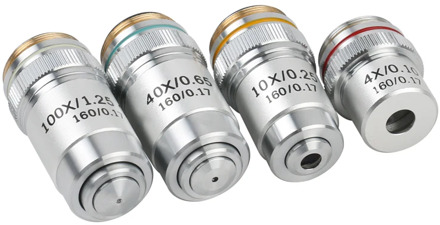 4X 10X 20X 40X 60X 100X High Quality Microscope Objective Lens Achromatic Objective Laboratory Biological Microscope Parts