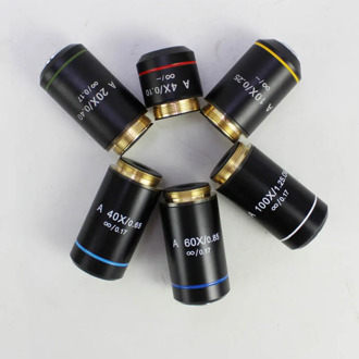 4X 10X 20X 40X 60X 100X Plan Infinity Biological Microscope Achromatic Objective Lens Olympus Biomicroscope Optical System