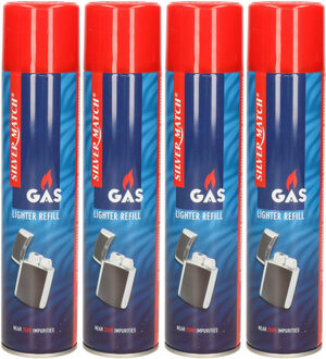 4x Aanstekergas / butaan gas 300 ml