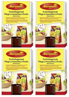 4x Aeroxon fruitvliegvangers 40 ml - Ongediertevallen - Ongediertebestrijding