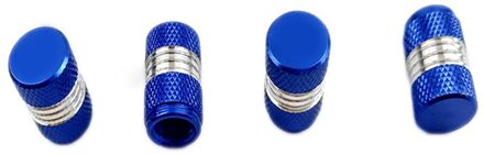 4X Auto Vrachtwagen Bike Tire Velgen Stem Air Ventieldopjes Tyre Cover Aluminium Handig Duurzaam Band Cap Auto Reparatie gereedschap Blauw