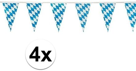 4x Beieren vlaggenlijnen Oktoberfest 10 m