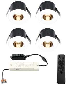 4x Betty - Mini LED spotjes 12V IP44 Dimbaar via Wit