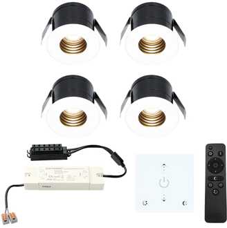 4x Betty - Mini LED spotjes 12V IP44 Dimbaar via Wit