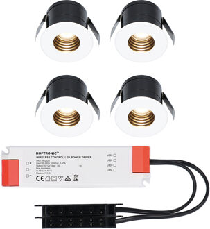 4x Betty - Mini LED spotjes 12V IP44 Wit
