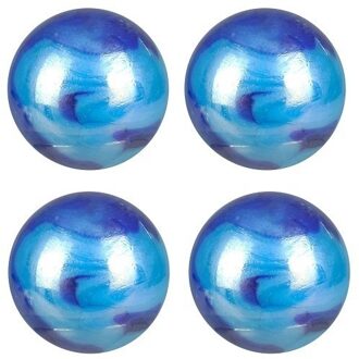 4x Blue Jay mega knikkers 42 mm - Knikkers Blauw