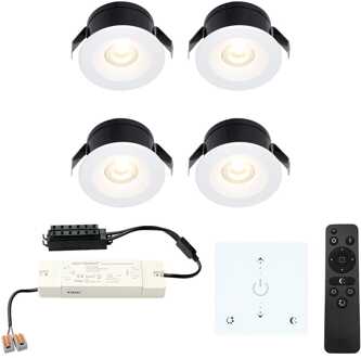 4x Cadiz - Mini LED spotjes 12V IP44 Dimbaar via Wit