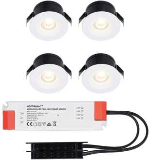 4x Cadiz - Mini LED spotjes 12V IP44 Wit