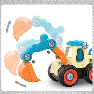4x Creatieve Laden Lossen Techniek Vrachtwagen Onderwijs Speelgoed Model Voor Jongen
