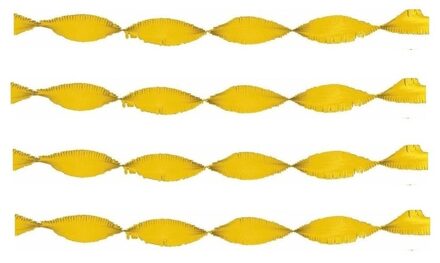 4x crepe papier slingers/guirlande - 6 meter - multi-kleur