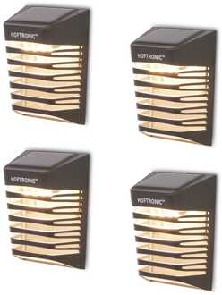 4x Dono Solar wandlamp 0.2 Watt Warm wit incl. Zwart