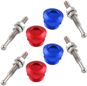 4x Effen Drukknop Quick Release Bonnet Hood Pins Lock Klink