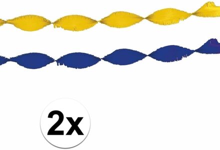 4x feest slingers blauw-geel Multi
