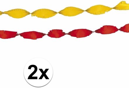 4x feest slingers rood-geel Multi