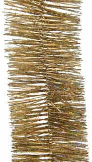 4x Gouden glitter kerstslingers 270 cm kerstversieringen