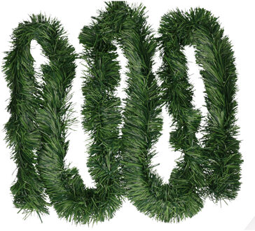 4x Groene kerst decoratie dennenslinger 270 cm - Kerstslingers