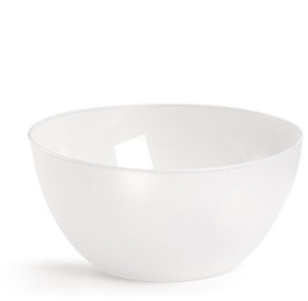 4x Grote fruit/saladeschalen/kommen mat transparant 25 cm