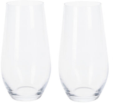 4x Grote waterglazen kristalglas transparant 580 ml - Drinkglazen