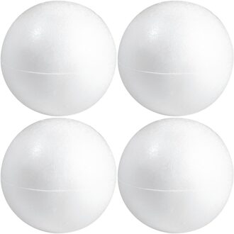 4x Hobby/DIY piepschuim bal/bol 15 cm halve schalen - Kerstballen maken - Knutselen basis materialen/hobby materiaal