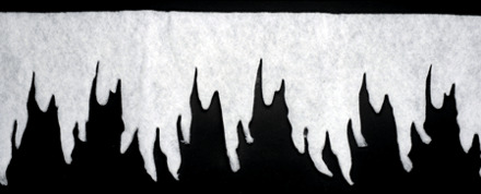 4x IJspegel randen 98 x 30 cm - Kerst decoratie sneeuw ijspegels 4 stuks