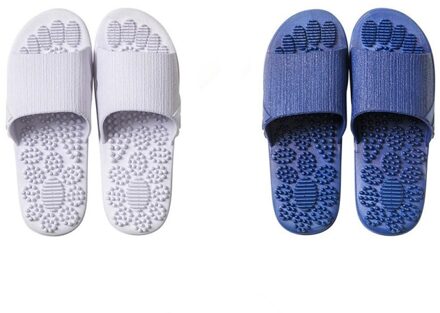 4x Indoor Vouwen Strand Schoenen Zachte Ademend Voet Massage Slippers Sandalen paars blauw