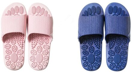 4x Indoor Vouwen Strand Schoenen Zachte Ademend Voet Massage Slippers Sandalen roze blauw