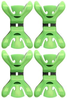 4X Kerstkaarten/geboortekaartjes ophangen klemmen groen zonder plakband/spijkers/schroeven