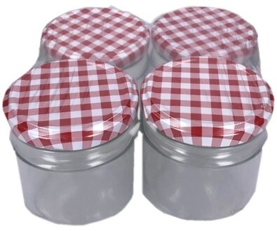 4x Luchtdichte weckpotten/jampotten transparant glas 210 ml - Weckpotten