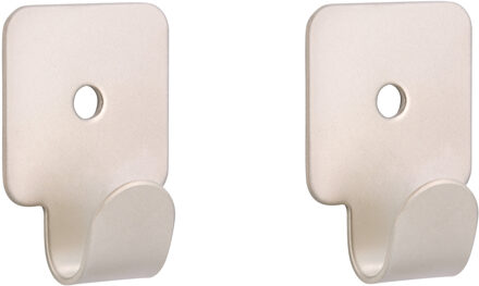 4x Luxe kapstokhaken / jashaken / kapstokhaakjes metaal verzinkt enkele haak 4.1 x 3.0 cm