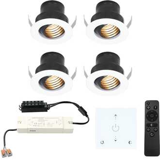 4x Medina - Mini LED spotjes 12V IP44 Dimbaar via Wit