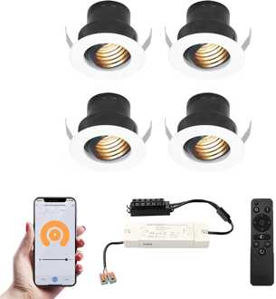 4x Medina - Mini LED spotjes 12V IP44 Wit