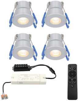 4x - Mini LED spotjes 12V IP65 Dimbaar via Grijs