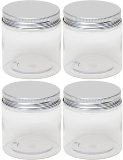 4x Mini weckpotje/inmaakpotje 100 ml van kunststof - Weckpotten Transparant