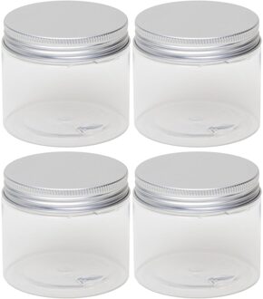 4x Mini weckpotje/inmaakpotje 150 ml van kunststof - Weckpotten Transparant