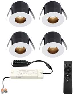 4x Olivia - Mini LED spotjes 12V IP44 Dimbaar via Wit