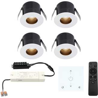 4x Olivia - Mini LED spotjes 12V IP44 Dimbaar via Wit