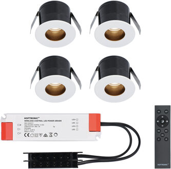 4x Olivia - Mini LED spotjes 12V IP44 Dimbaar via Wit