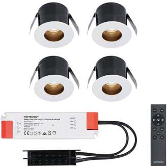 4x Olivia - Mini LED spotjes 12V IP44 Dimbaar via Wit