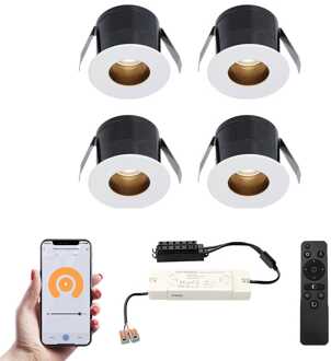 4x Olivia - Mini LED spotjes 12V IP44 Wit