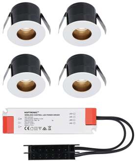4x Olivia - Mini LED spotjes 12V IP44 Wit