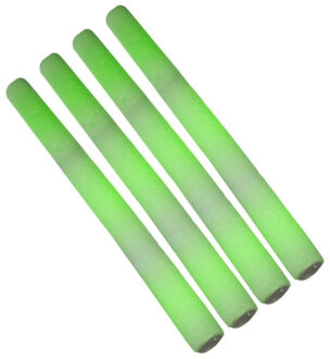 4x Partystaven met groen LED licht 48 cm