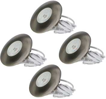 4x Pavo - LED Inbouwspots Badkamer IP44 Zilver