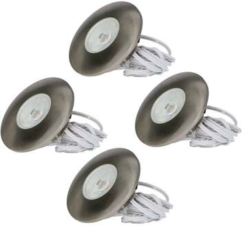 4x Pavo - LED Inbouwspots Badkamer IP44 Zilver