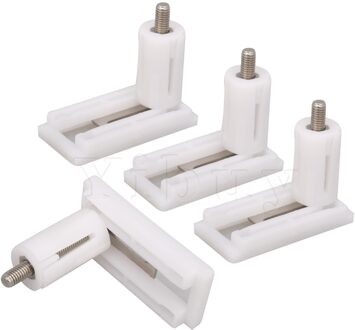 4x Plastic Toiletbril Scharnier Bouten Moeren Vervanging Schroeven Kit 4.9x2.4cm