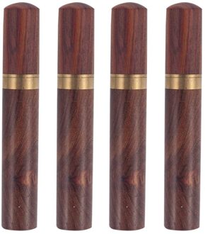 4x Portable Retro Wooden Toothpick Holder Pocket Toothpick Dispenser Bucket Tool 1.8 Cm Diameter Toothpick Holders