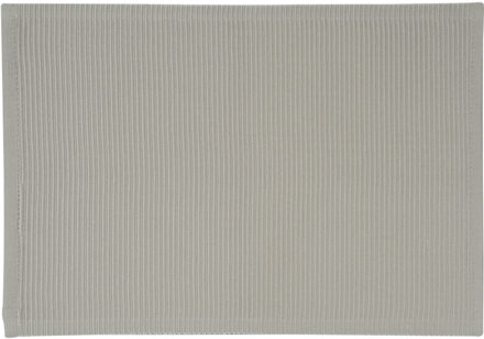 4x Rechthoekige onderleggers/placemats voor borden taupe stof 30 x 43 cm - Placemats